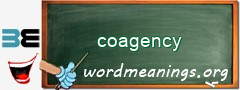 WordMeaning blackboard for coagency